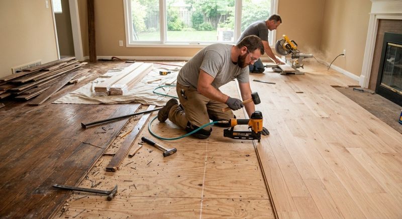 Dark Wood Floor Installation in Fort Worth, TX
